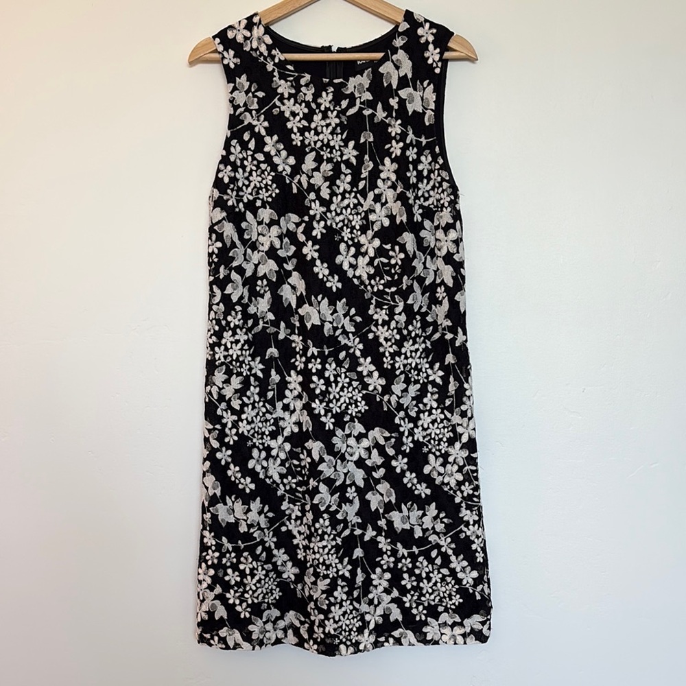 Karl Lagerfeld Black and White Sheath Mini Dress